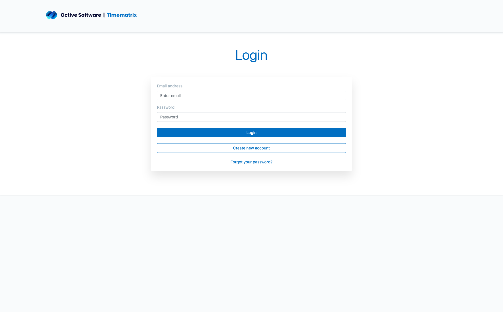 TimeMatrix Login Interface