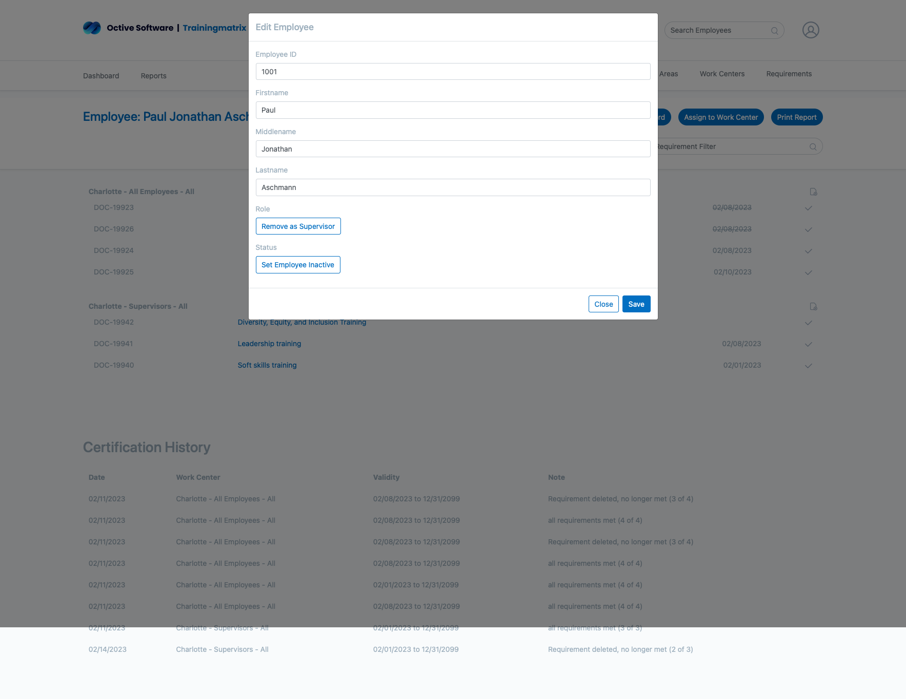 Edit Employee Information