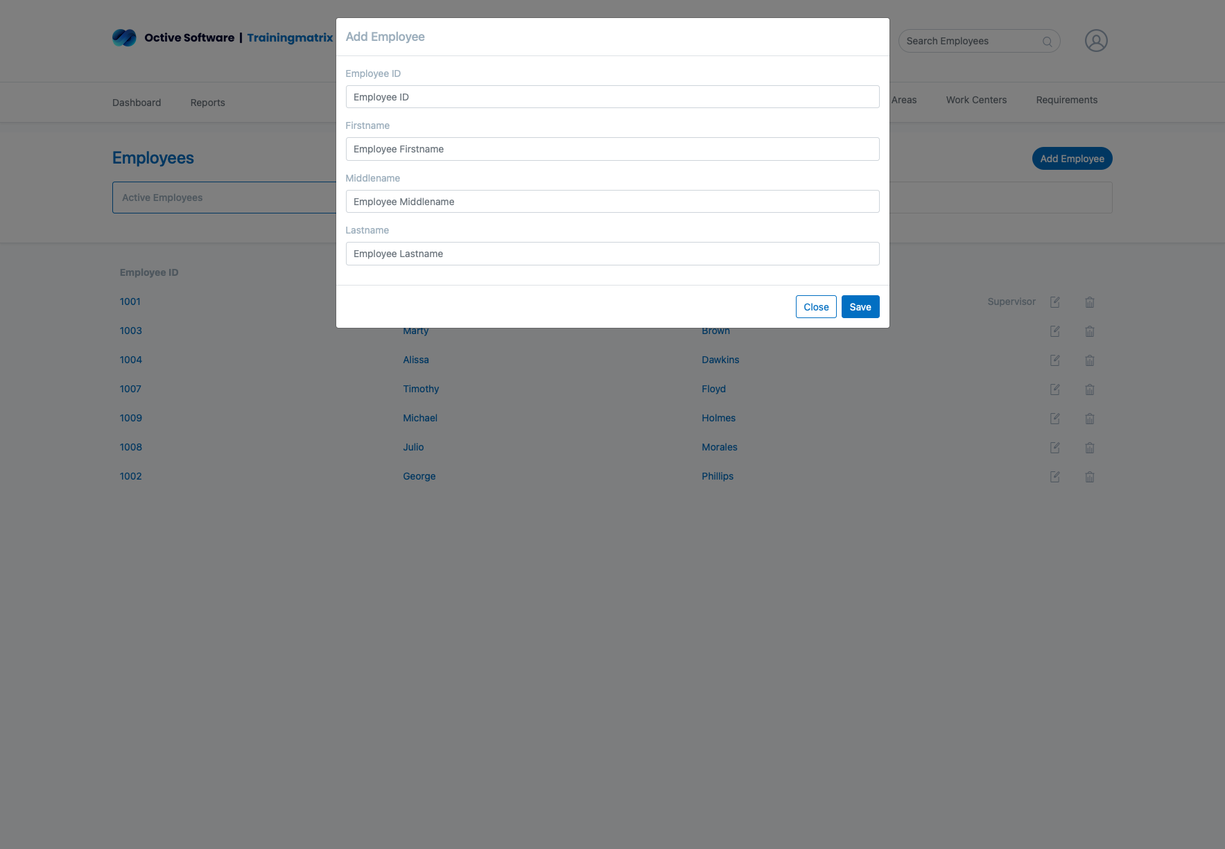 Add New Employee Form